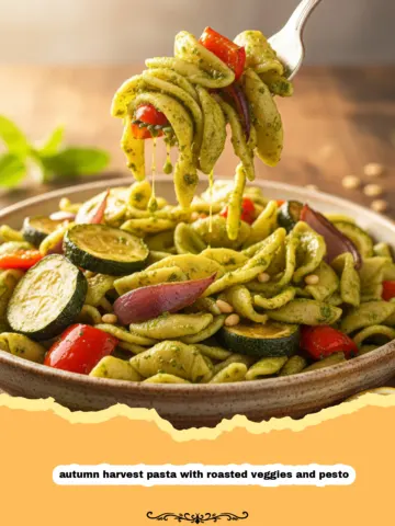 The Ultimate Autumn Harvest Pasta with Roasted Veggies and Pesto