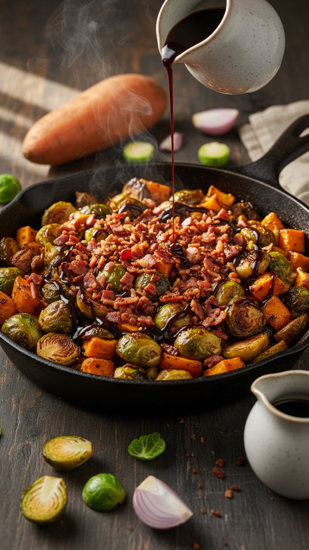 The Ultimate Roasted Brussels Sprouts and Sweet Potato Hash 4 Roasted Brussels Sprouts and Sweet Potato Hash Preparation
