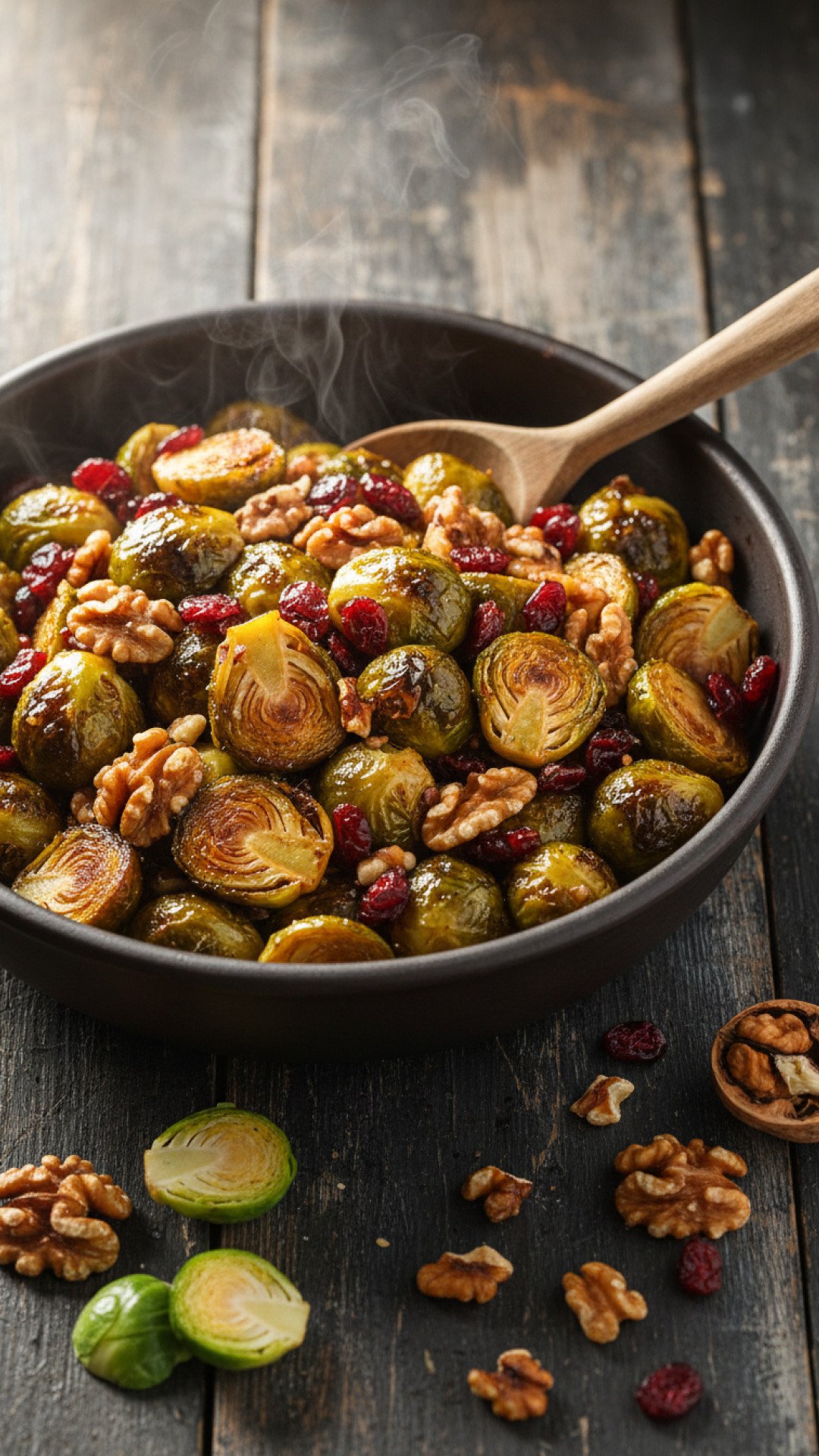 The Best Roasted Brussels Sprouts with Cranberries and Walnuts 4 Roasted Brussels Sprouts with Cranberries and Walnuts Preparation