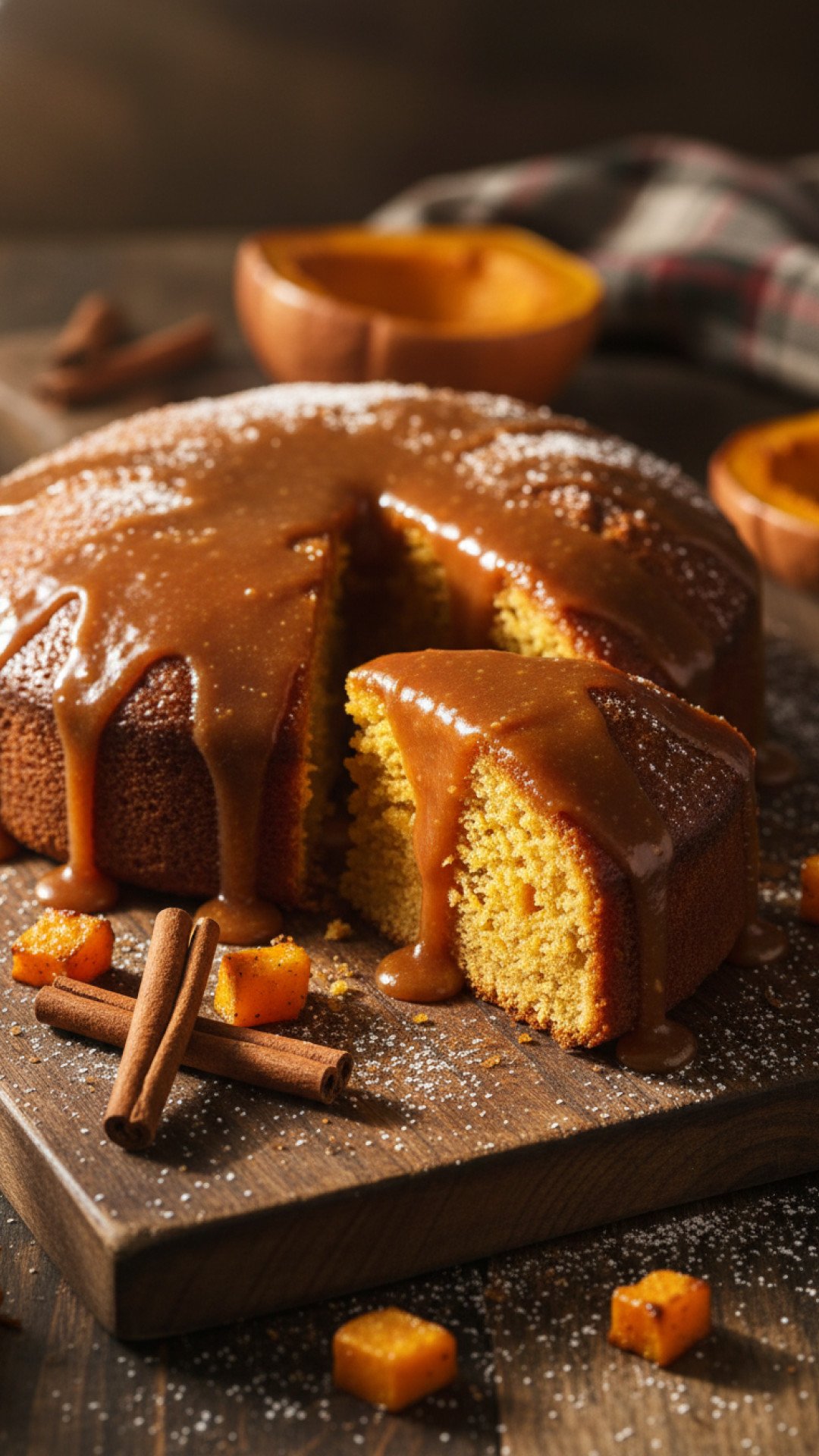 Roasted Butternut Squash and Brown Sugar Cake Preparation