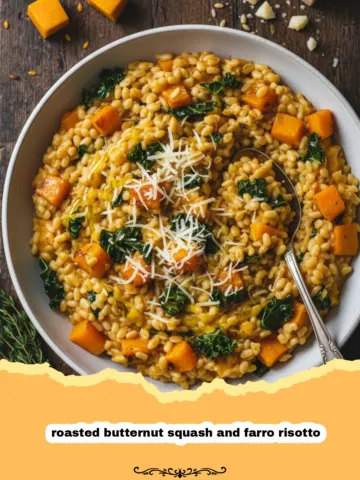 The Ultimate Roasted Butternut Squash and Farro Risotto