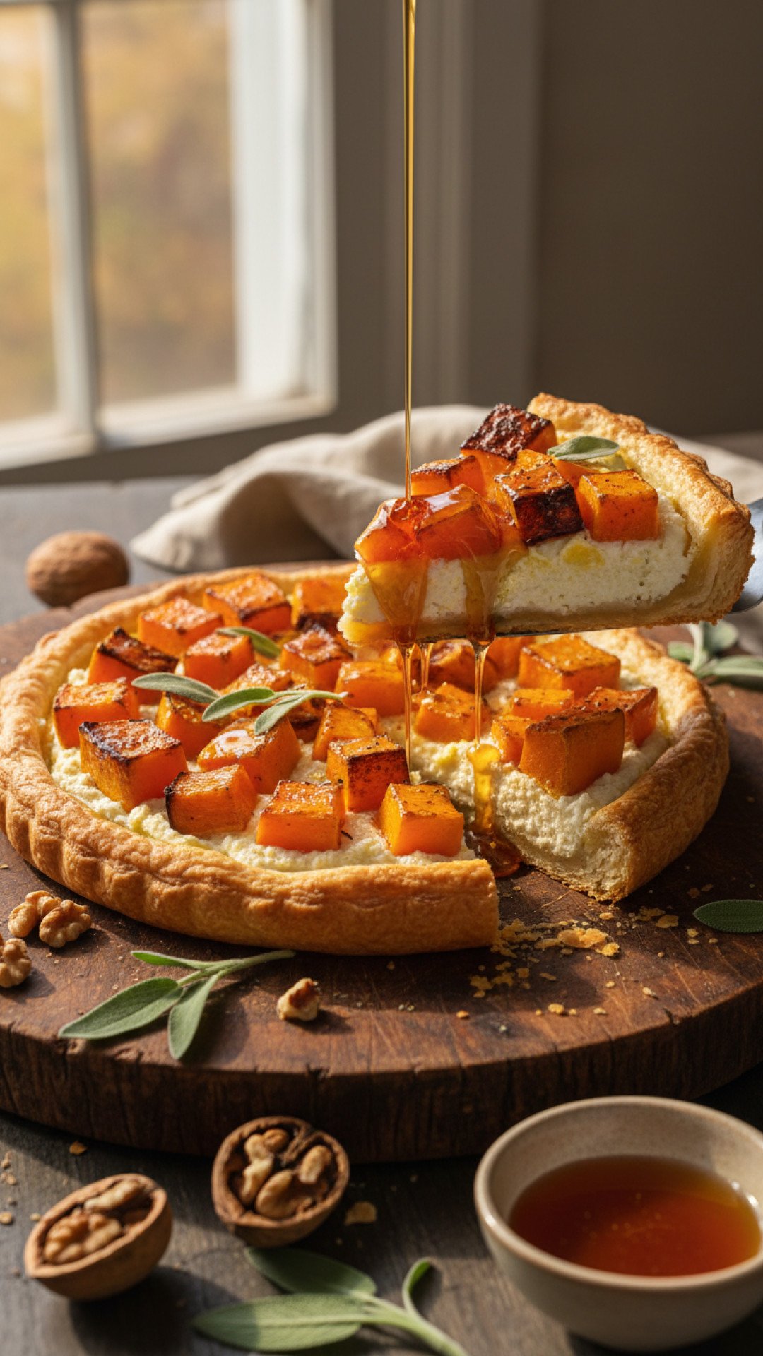 Roasted Butternut Squash Maple Tart Preparation