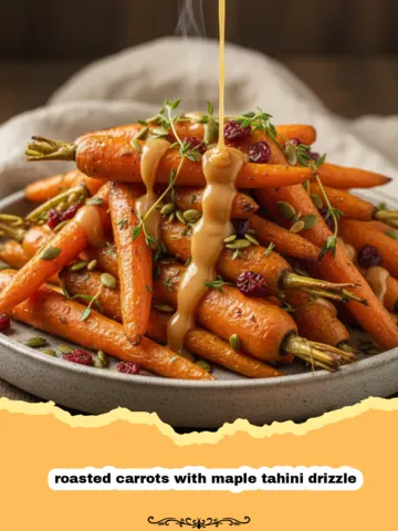 Roasted Carrots with Maple Tahini Drizzle: A Delicious Side Dish