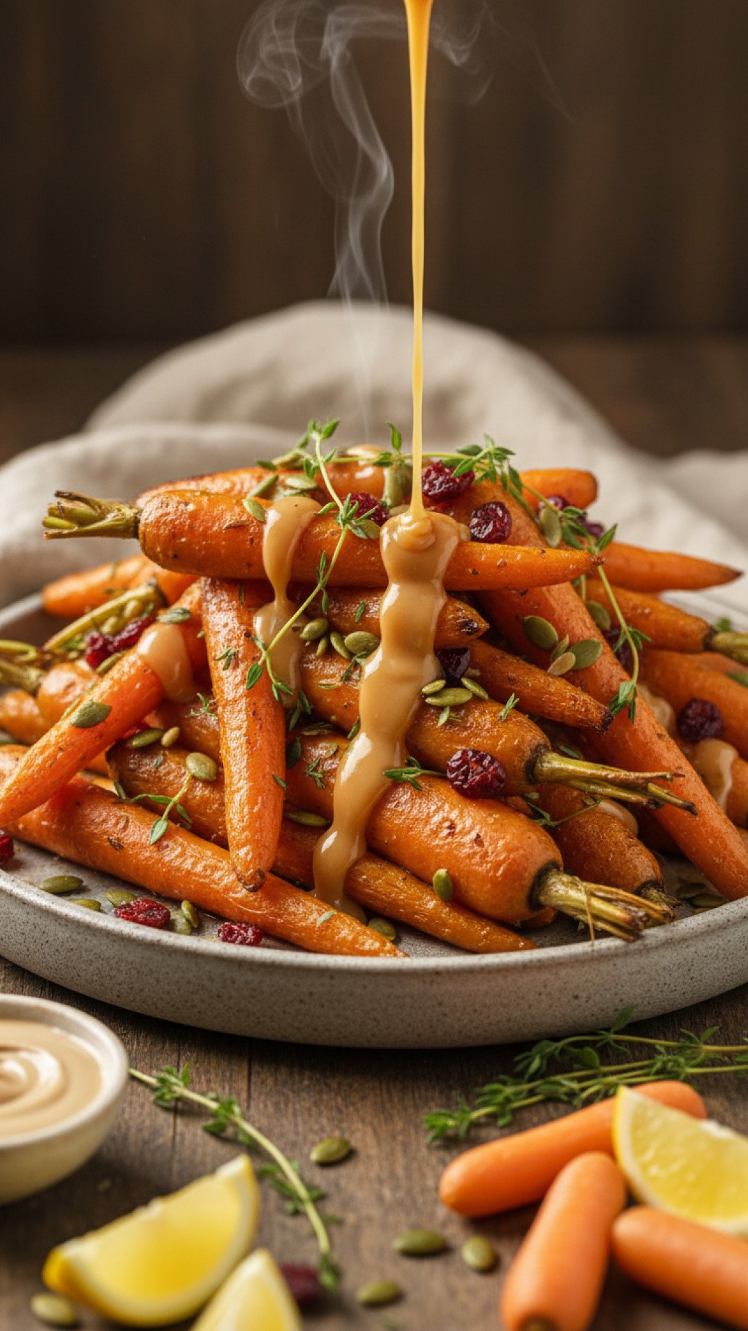 Roasted Carrots with Maple Tahini Drizzle: A Delicious Side Dish 4 Roasted Carrots with Maple Tahini Drizzle Preparation