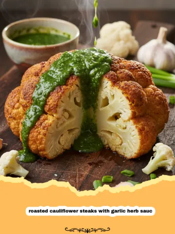 The Ultimate Roasted Cauliflower Steaks with Garlic Herb Sauce 15 The Ultimate Roasted Cauliflower Steaks with Garlic Herb Sauce