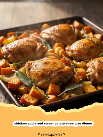 Easy Chicken Apple and Sweet Potato Sheet Pan Dinner