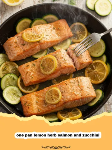 20-Minute One Pan Lemon Herb Salmon and Zucchini