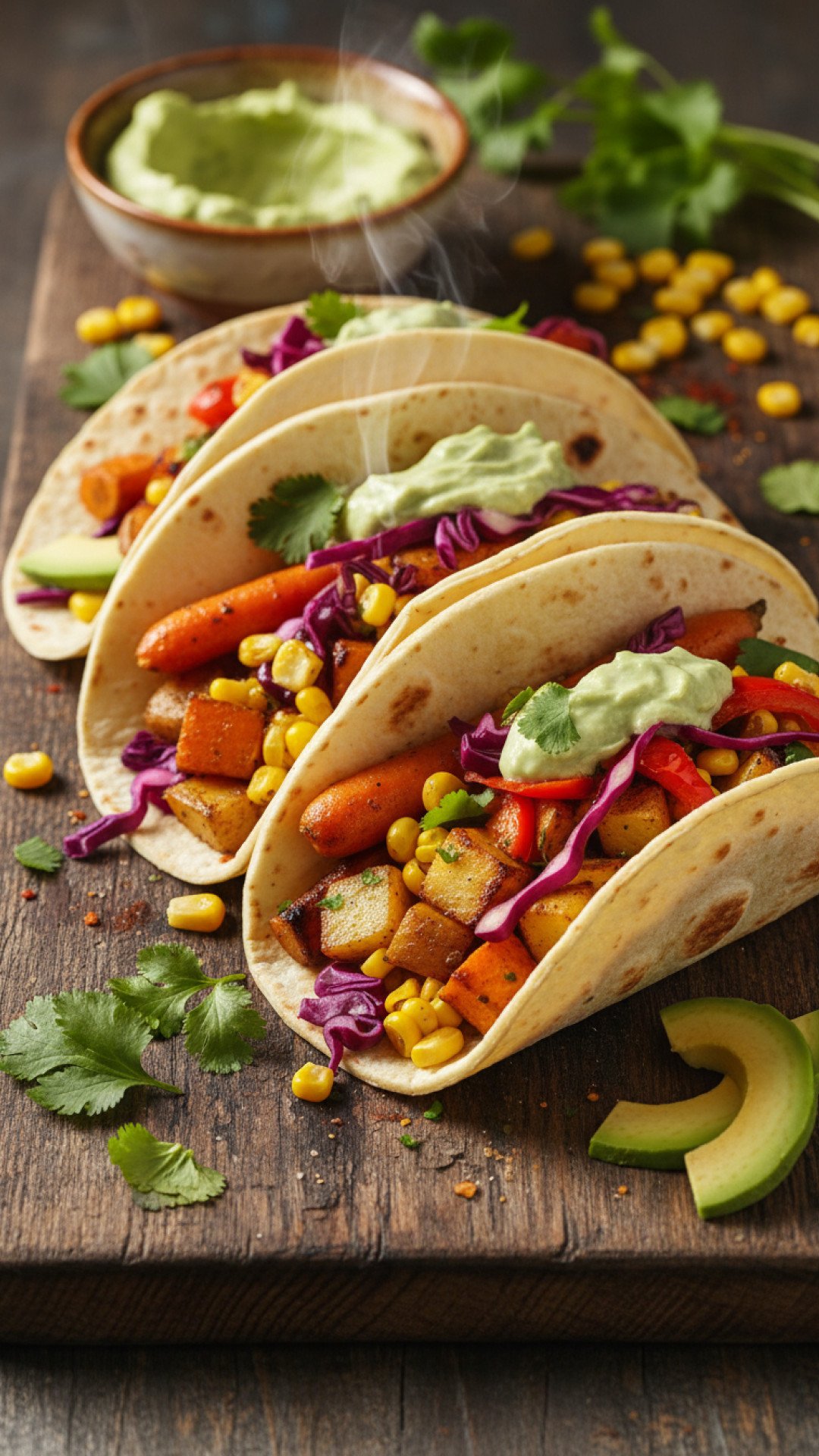 Vibrant Roasted Root Veggie Tacos with Avocado 4 Roasted Root Veggie Tacos with Avocado Preparation
