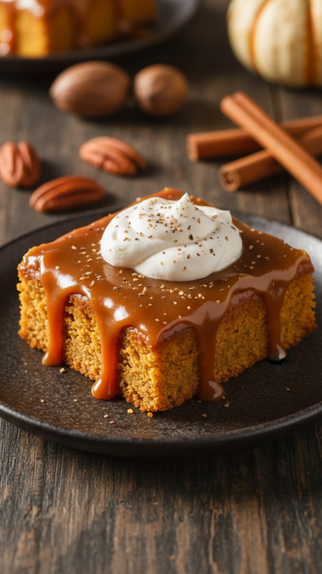 Salted Caramel Pumpkin Bars Preparation