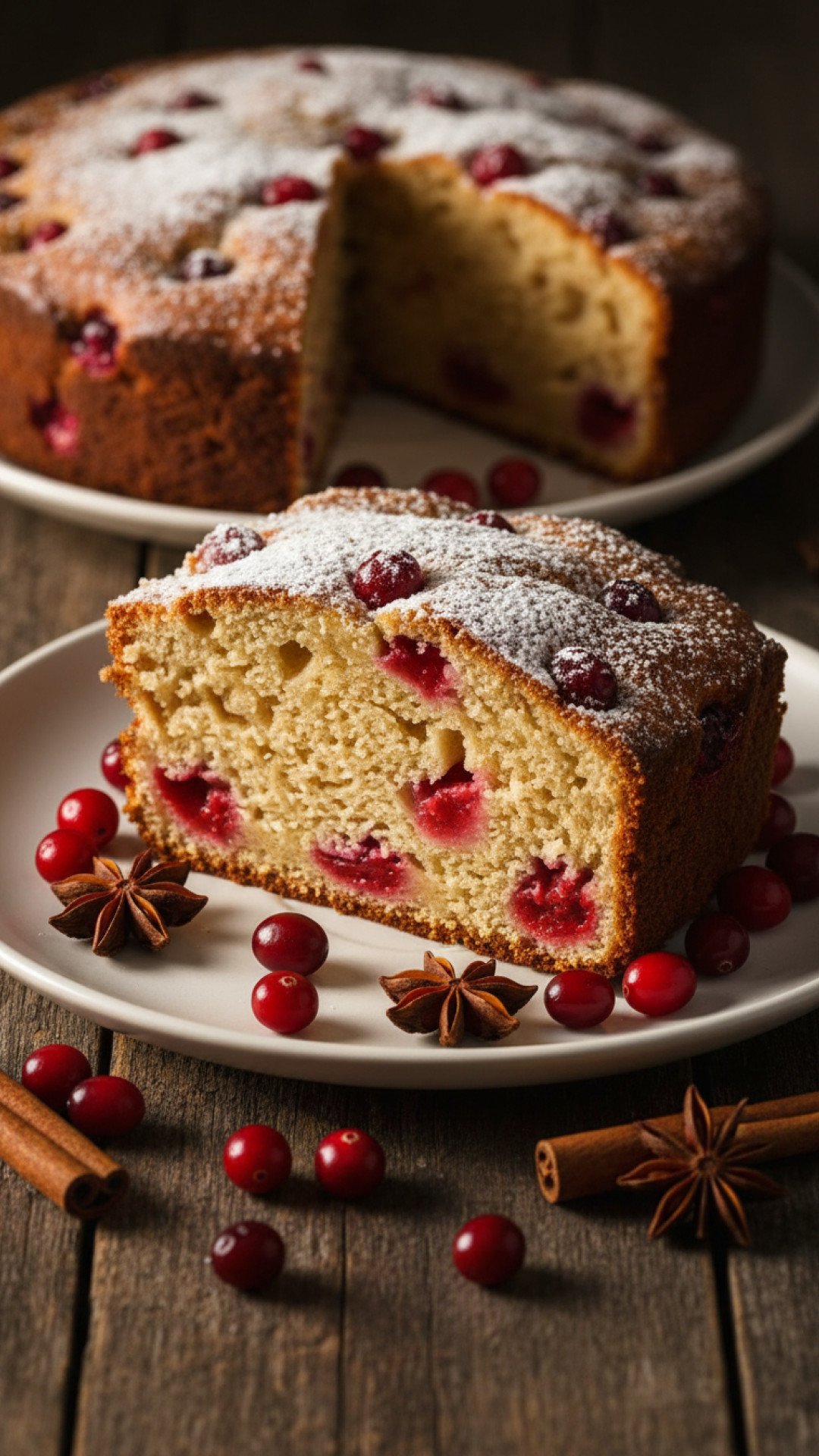 Spiced Apple Cranberry Cake Preparation
