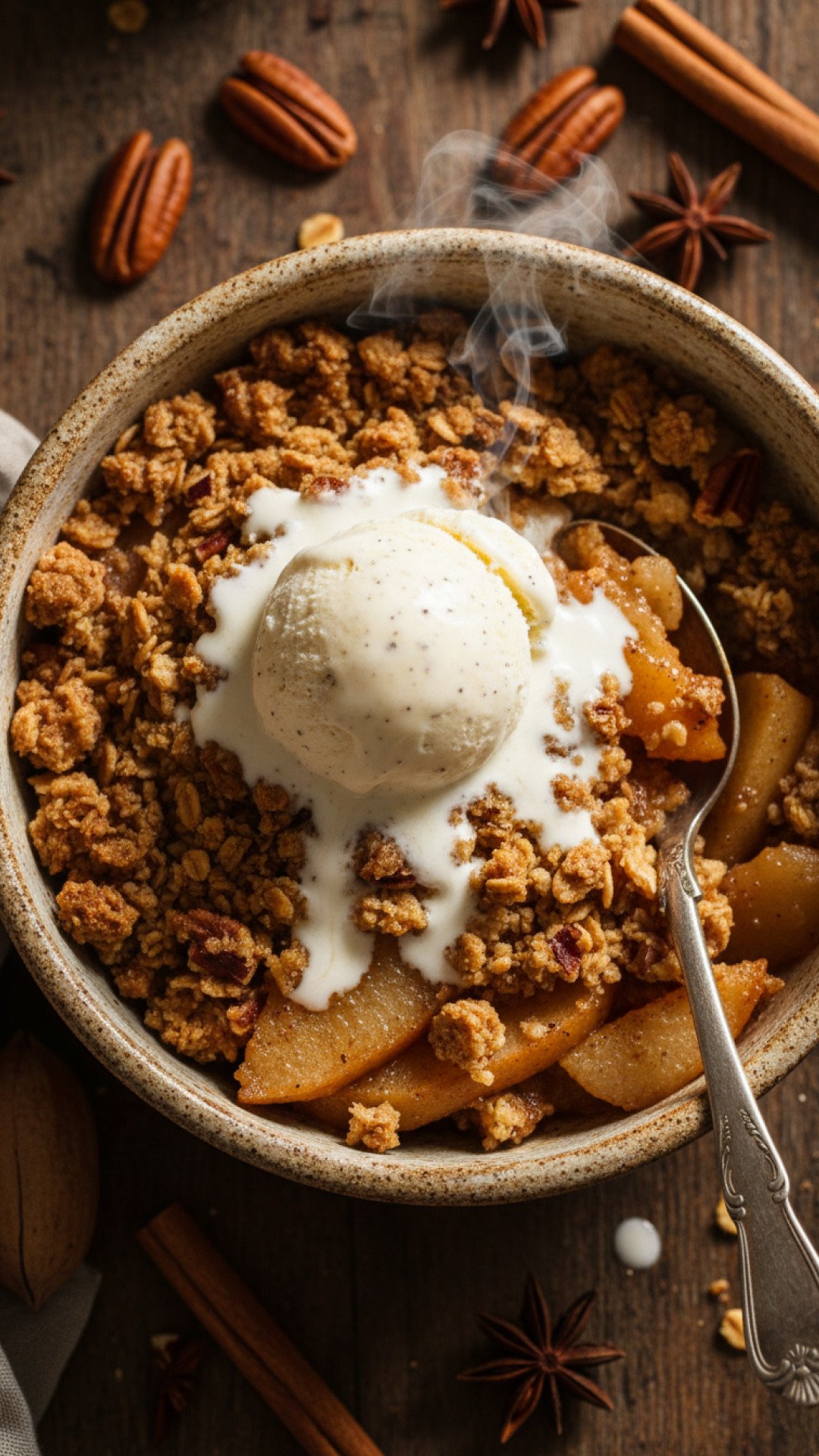 Spiced Pear Crumble Preparation