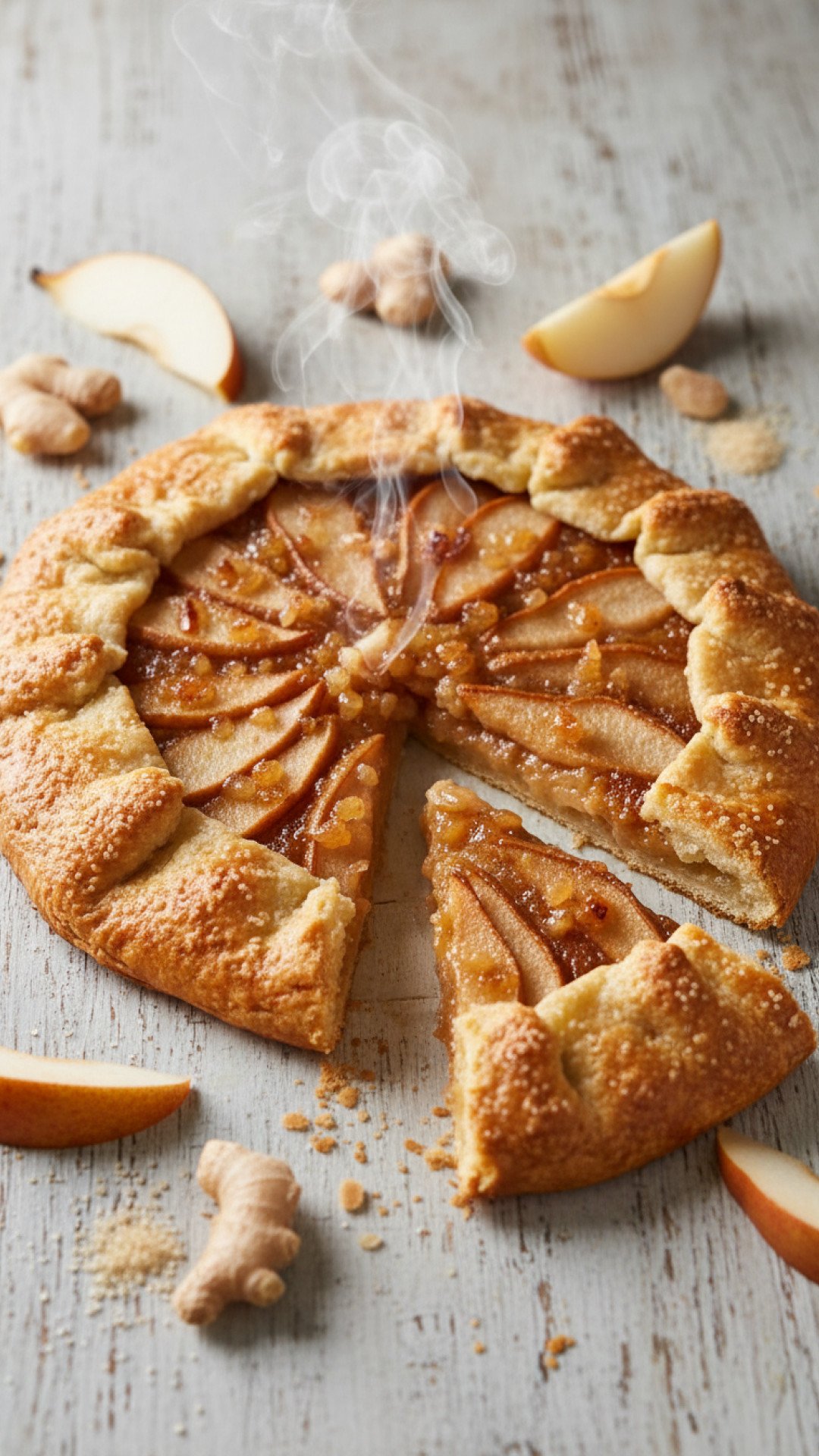 Spiced Pear Ginger Galette Preparation