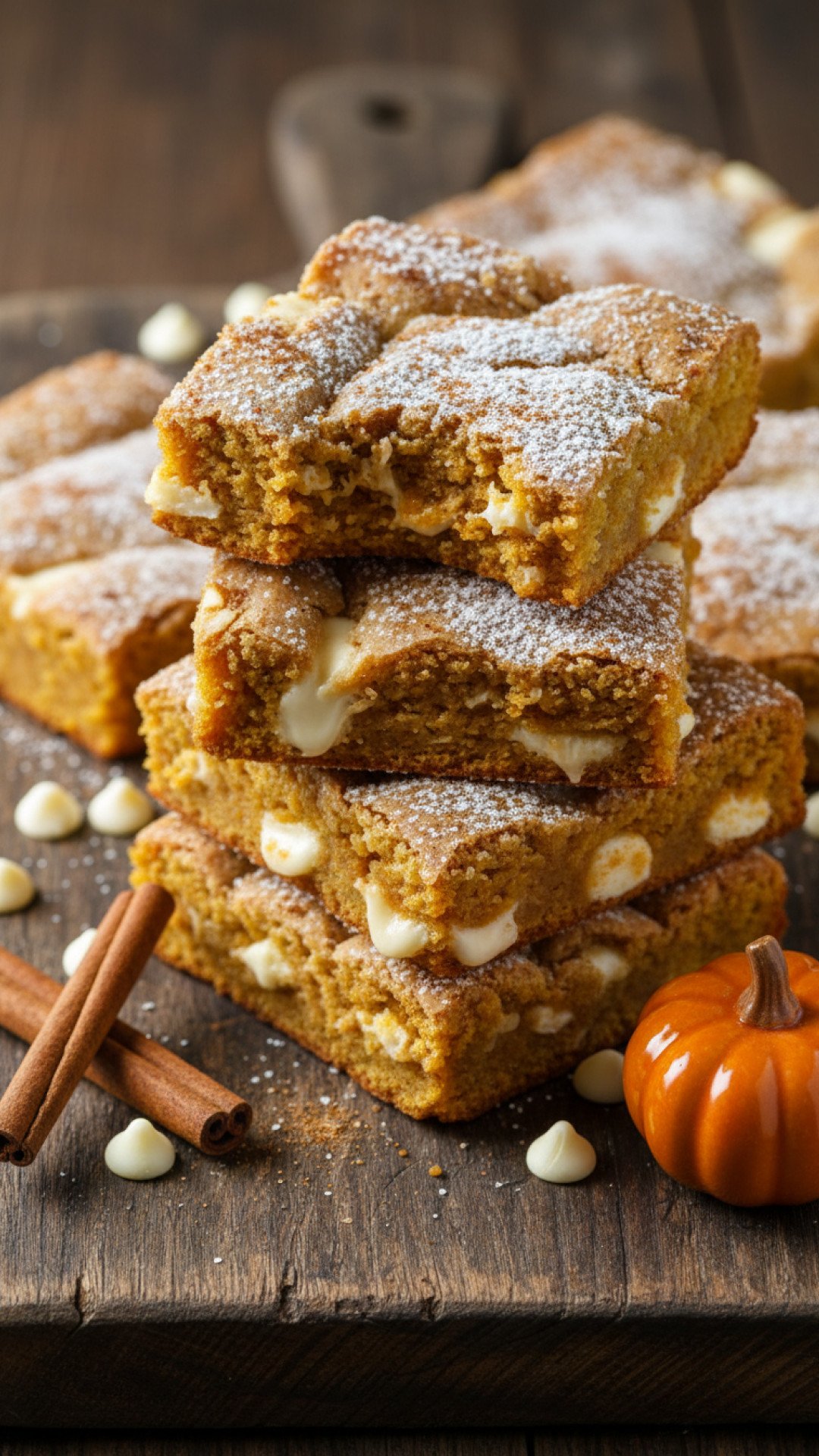 Spiced Pumpkin Blondies with White Chocolate Preparation