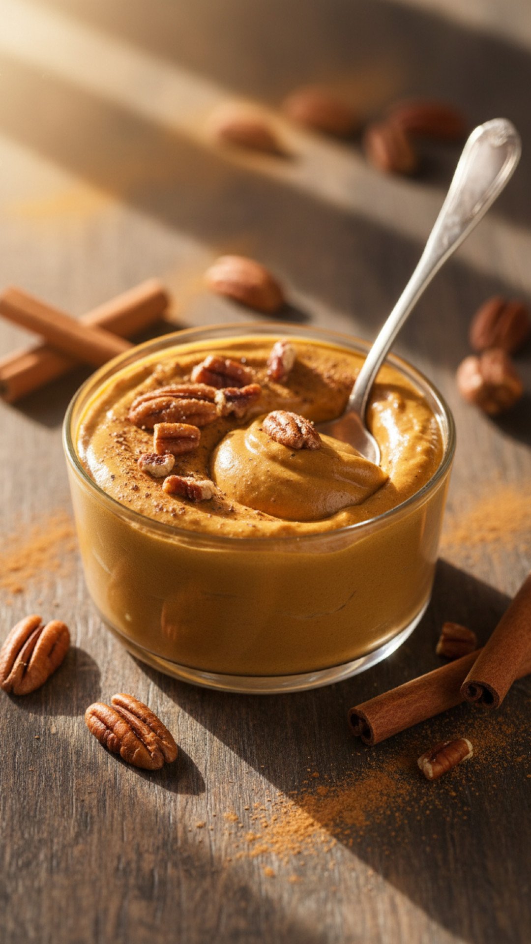 Creamy Spiced Pumpkin Mousse with Crunchy Candied Pecans 4 Spiced Pumpkin Mousse with Candied Pecans Preparation