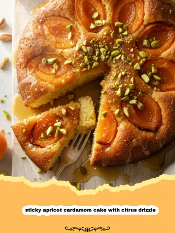 The Ultimate Sticky Apricot Cardamom Cake with Citrus Drizzle