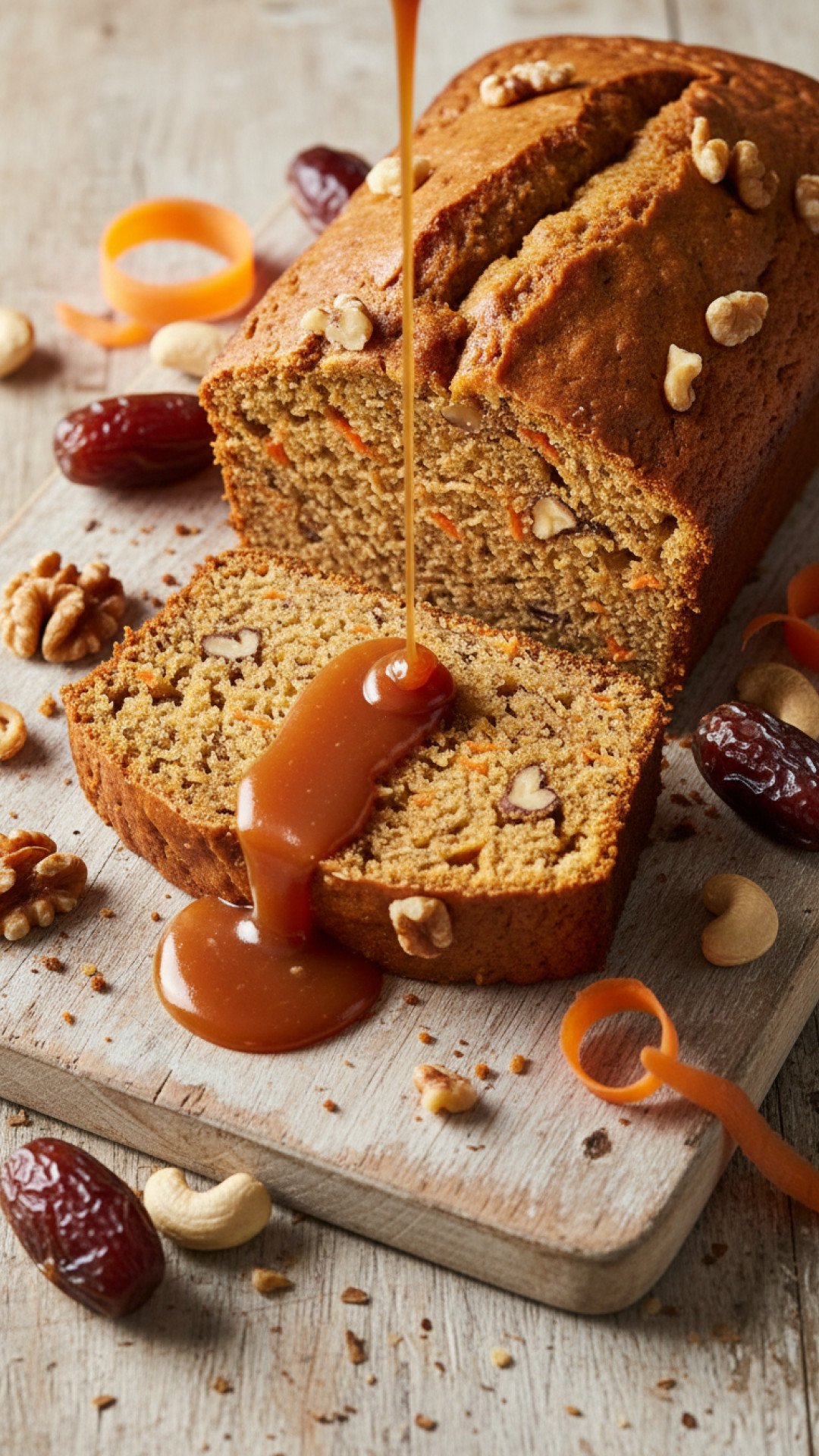 Sticky Date and Carrot Cake Loaf Preparation