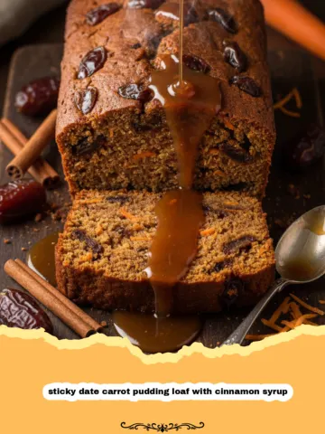 The Ultimate Sticky Date Carrot Pudding Loaf with Cinnamon Syrup