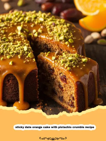 The Ultimate Sticky Date Orange Cake with Pistachio Crumble