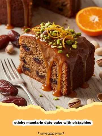 Sticky Mandarin Date Cake with Pistachios 1 Sticky Mandarin Date Cake with Pistachios