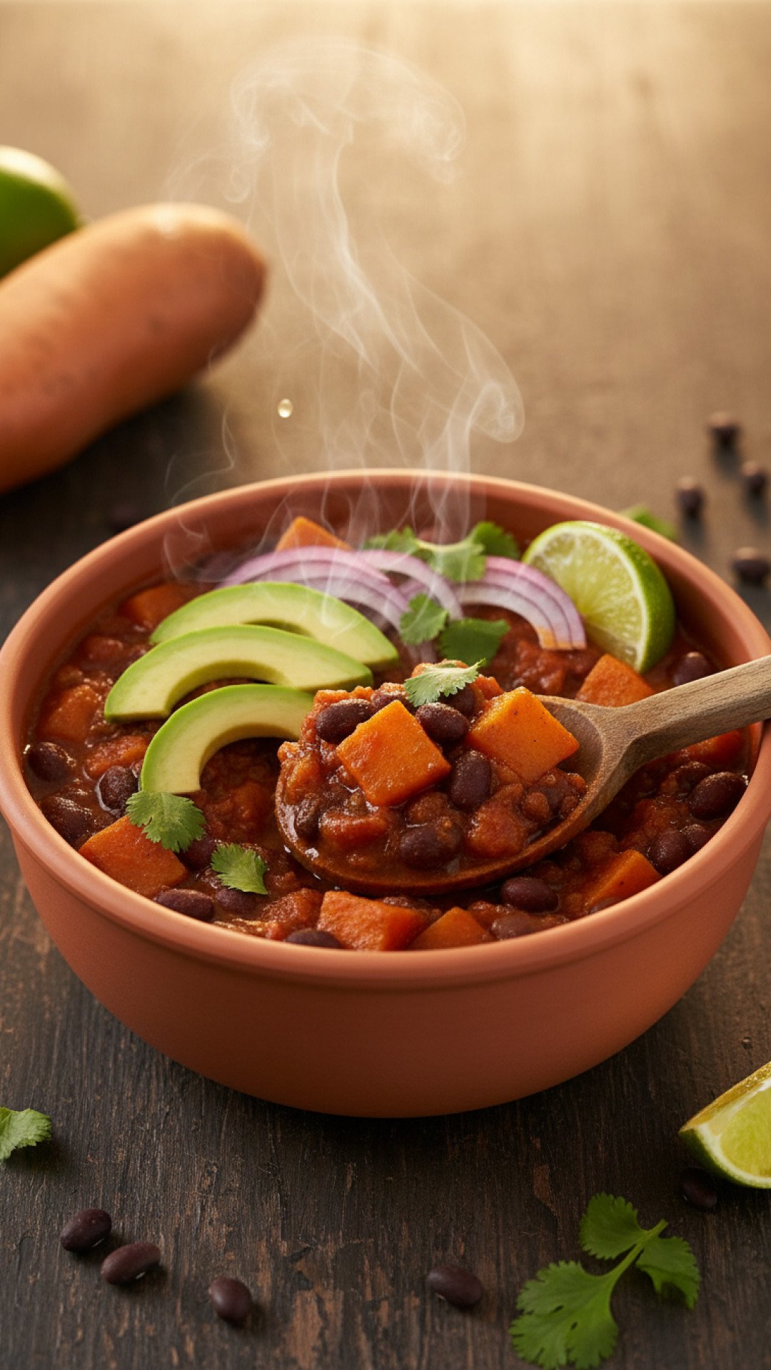 The Most Comforting Sweet Potato and Black Bean Chili Recipe 4 Sweet Potato and Black Bean Chili Preparation