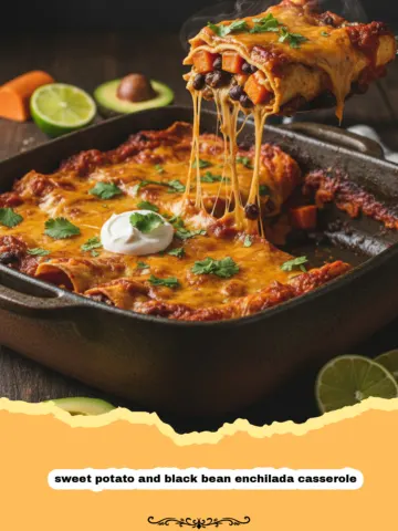 The Ultimate Hearty Sweet Potato and Black Bean Enchilada Casserole