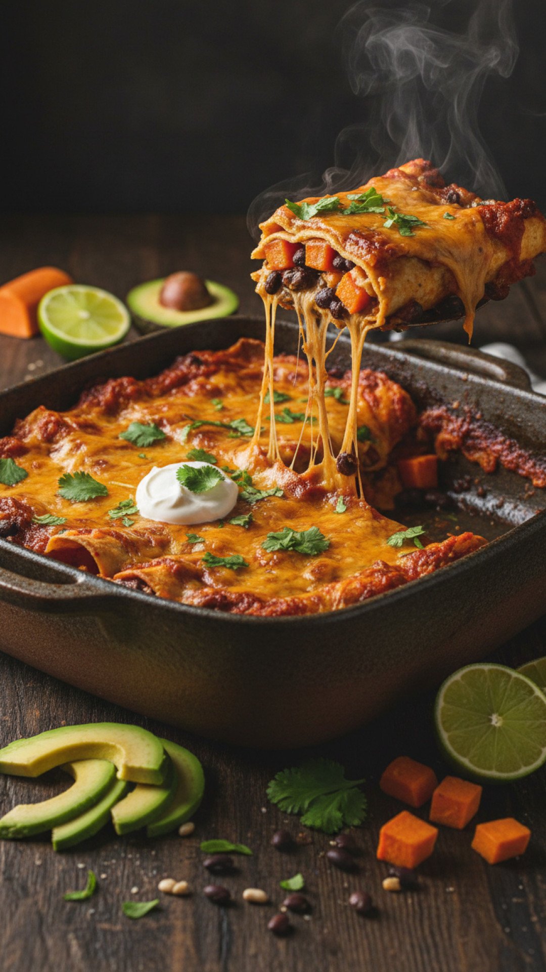 The Ultimate Hearty Sweet Potato and Black Bean Enchilada Casserole 4 Sweet Potato and Black Bean Enchilada Casserole Preparation