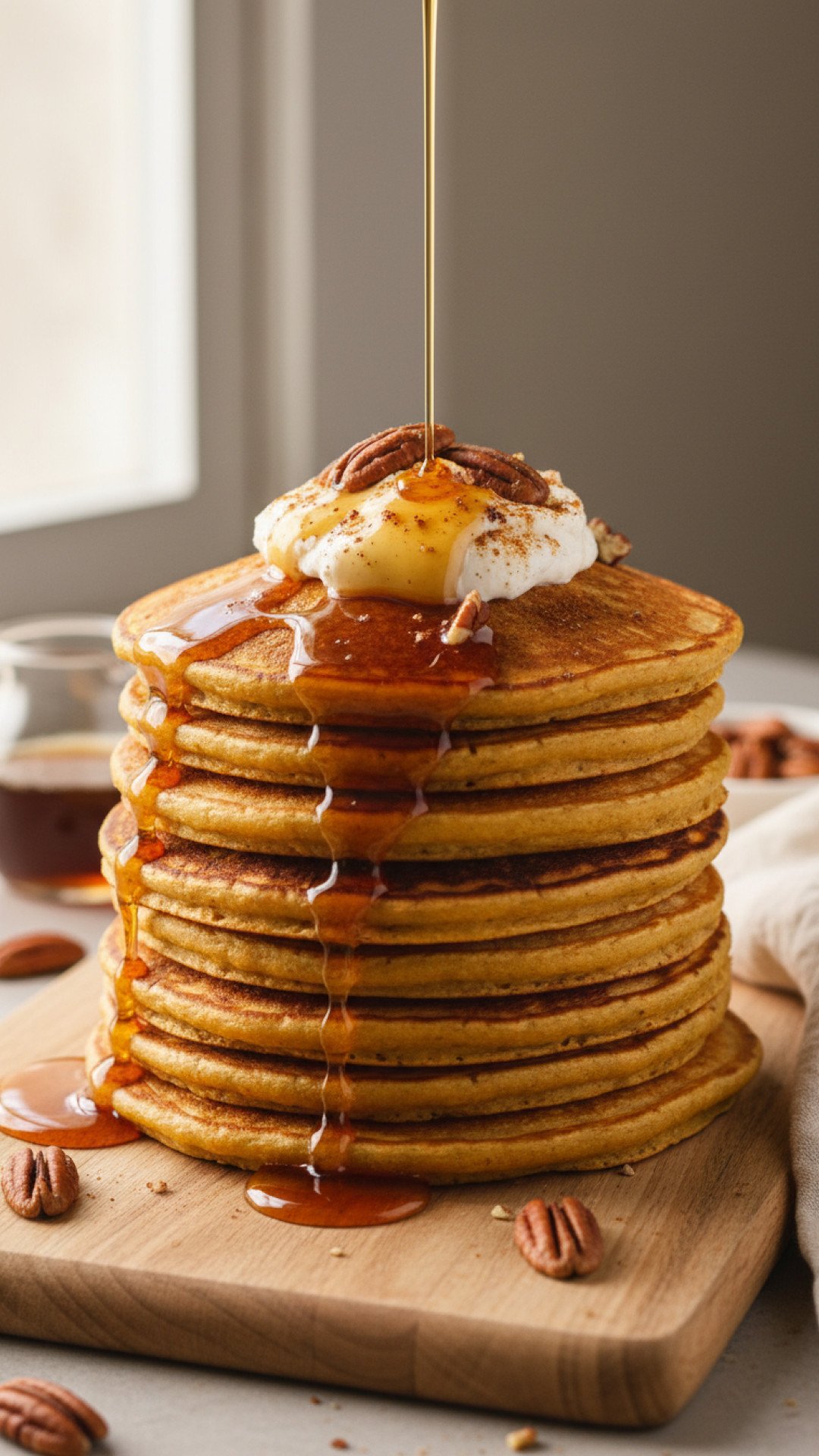 Sweet Potato Pecan Pancakes Preparation