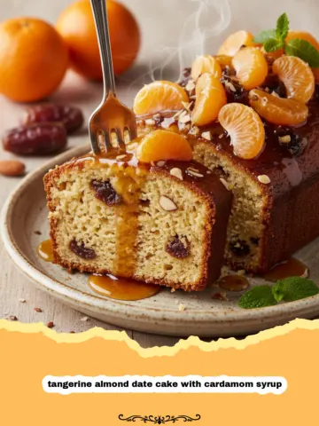 The Ultimate Tangerine Almond Date Cake with Cardamom Syrup