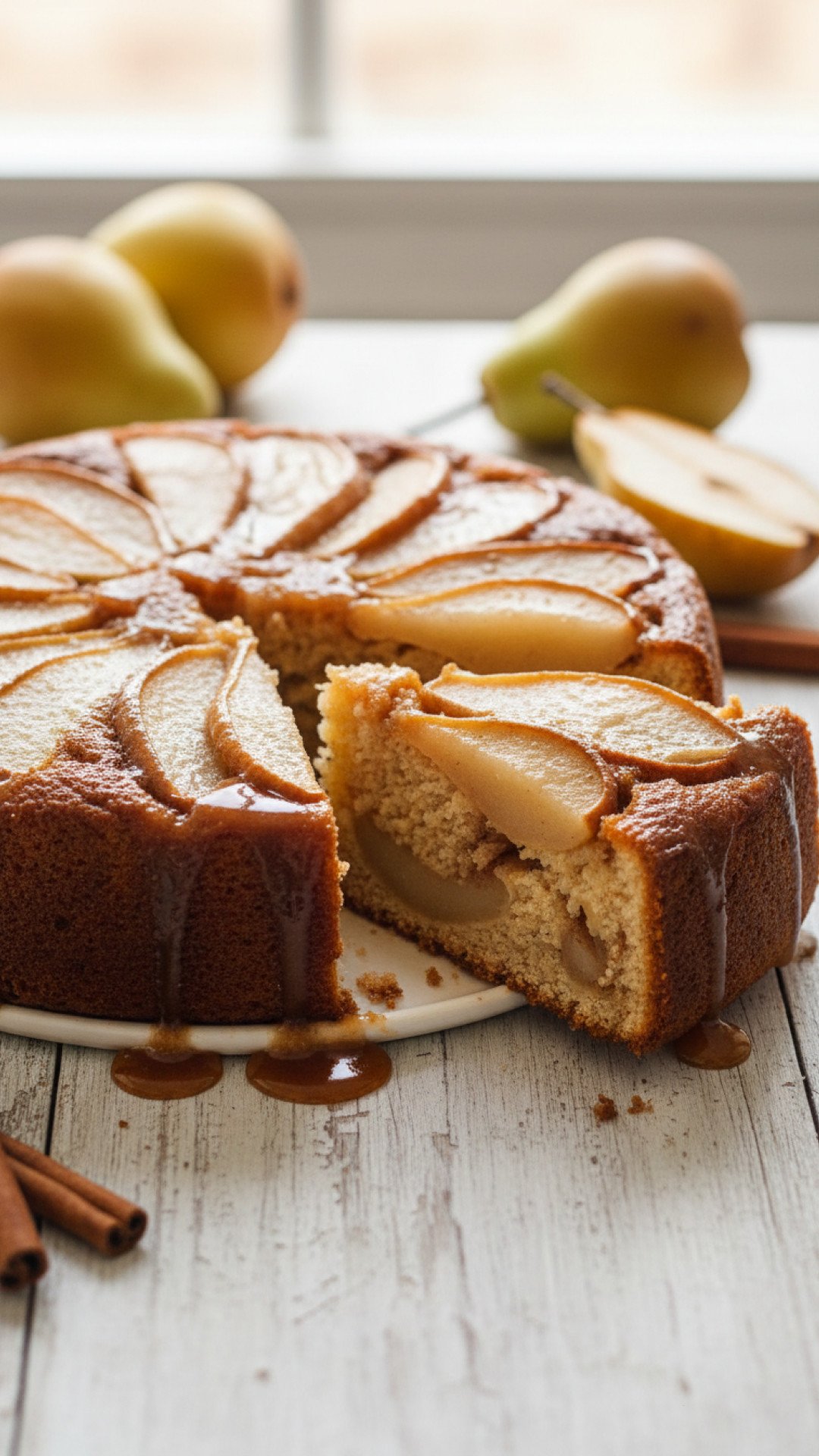 The Best Ever Pear Cinnamon Upside Down Cake for Fall Mornings 4 The Best Ever Pear Cinnamon Upside Down Cake Preparation