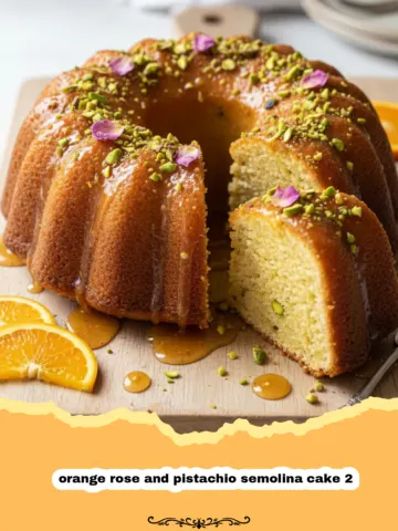 A Fragrant Journey: The Orange Rose and Pistachio Semolina Cake 2 Recipe