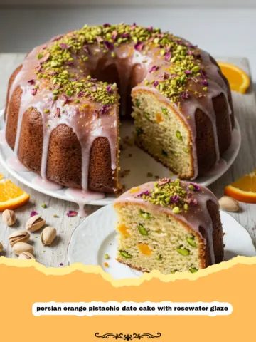 Persian Orange Pistachio Date Cake with Rosewater Glaze 2 Persian Orange Pistachio Date Cake with Rosewater Glaze