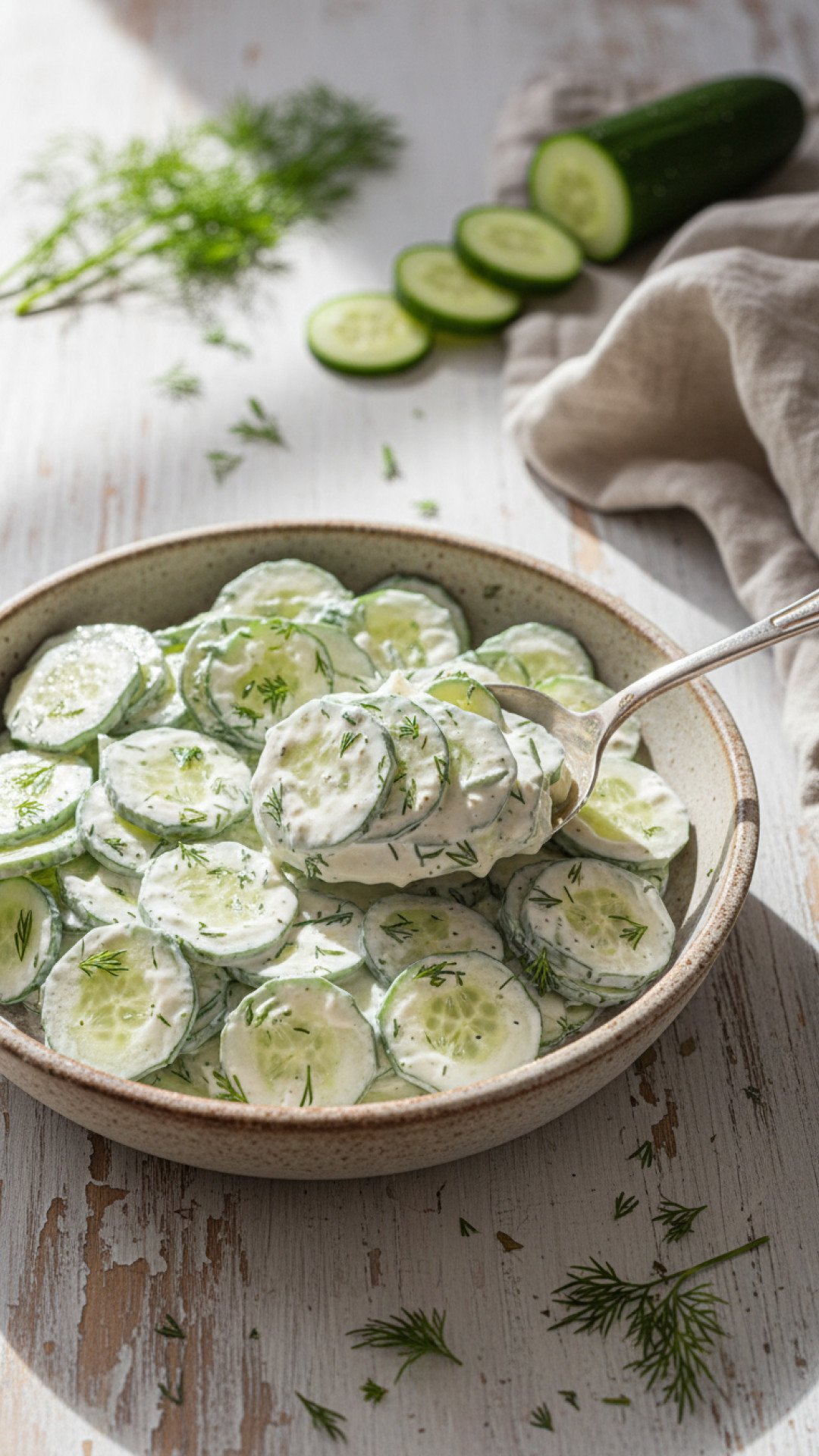The Ultimate Creamy Cucumber Salad Preparation