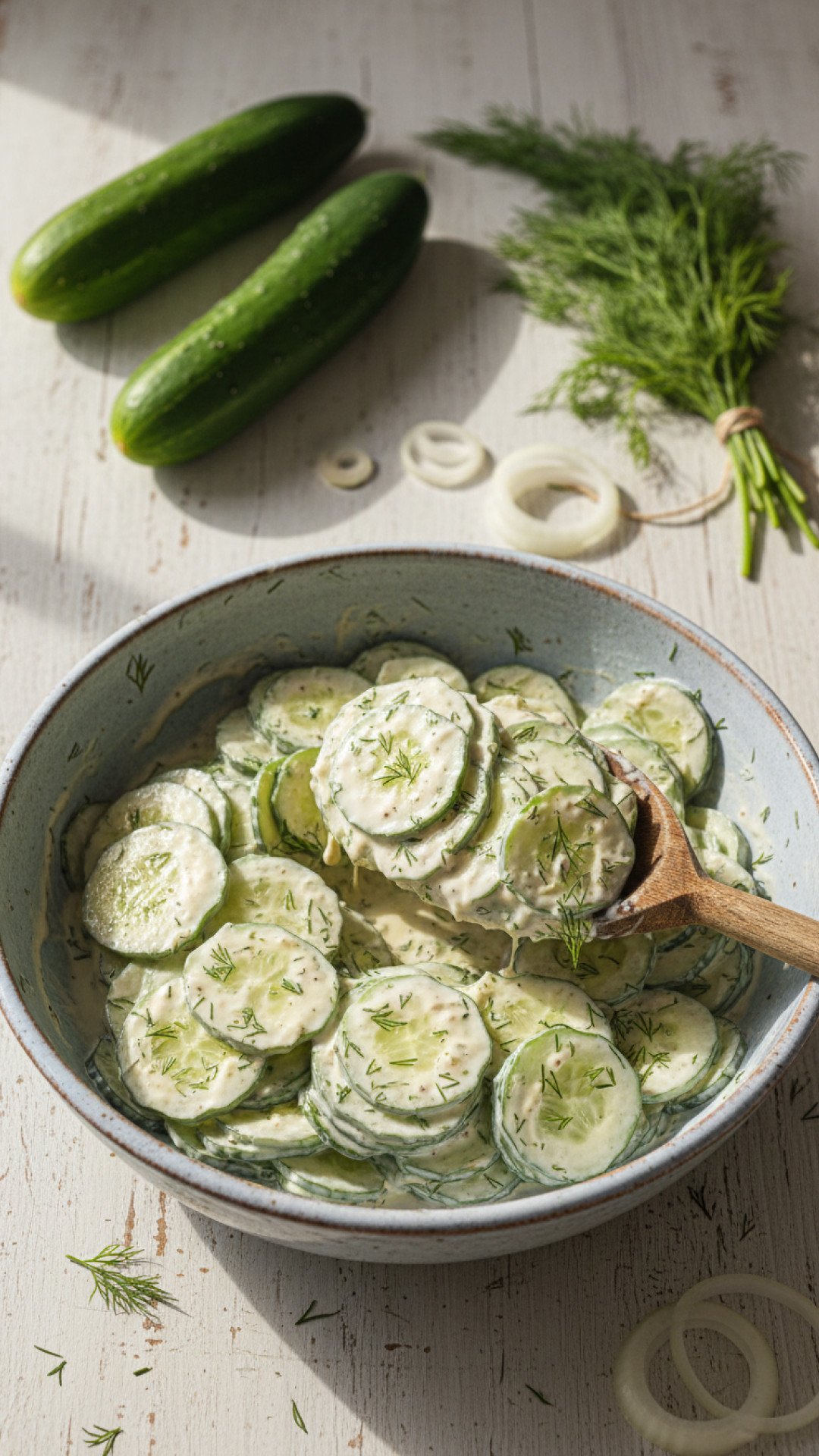 The Ultimate Creamy Cucumber Salad Preparation