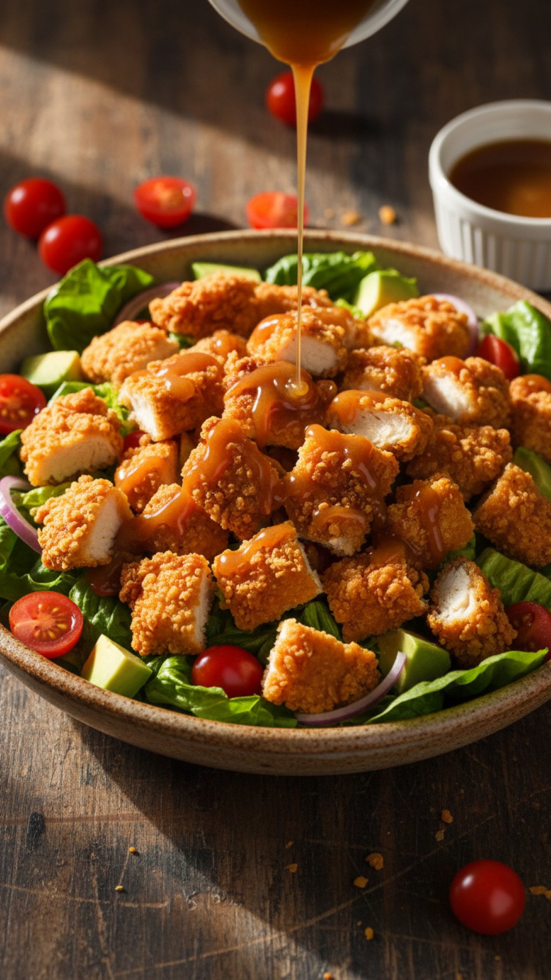 The Ultimate Fried Chicken Salad Preparation