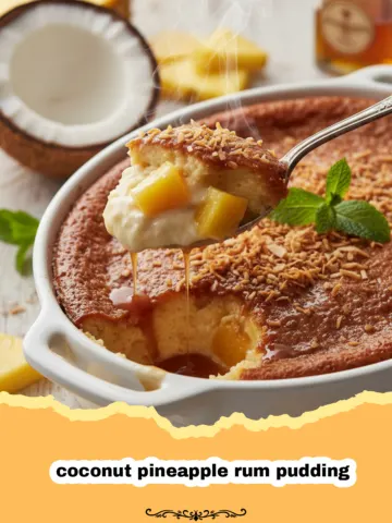 The Ultimate Tropical Coconut Pineapple Rum Pudding