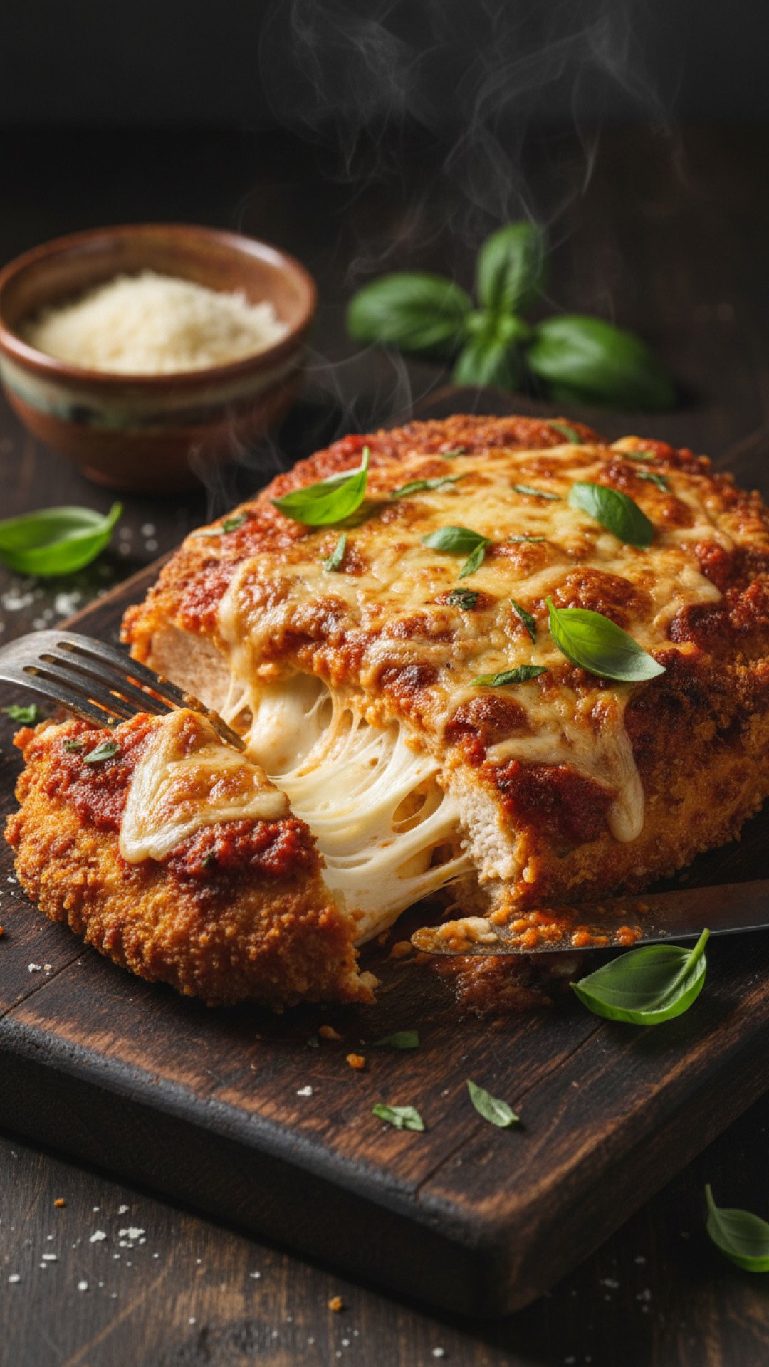 Ultimate Stuffed Chicken Parmesan Preparation