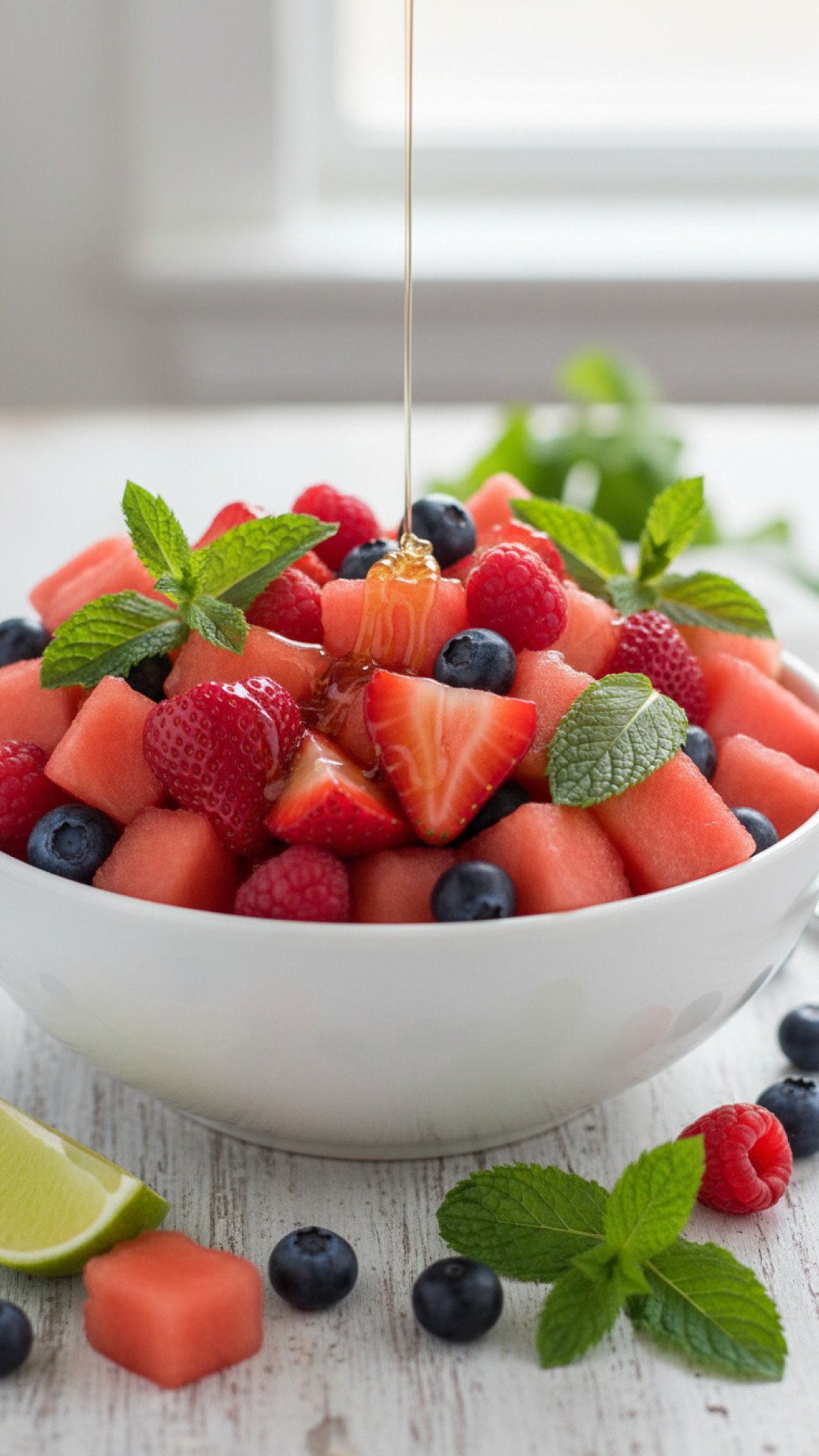 Ultimate Watermelon Berry Fruit Salad Preparation
