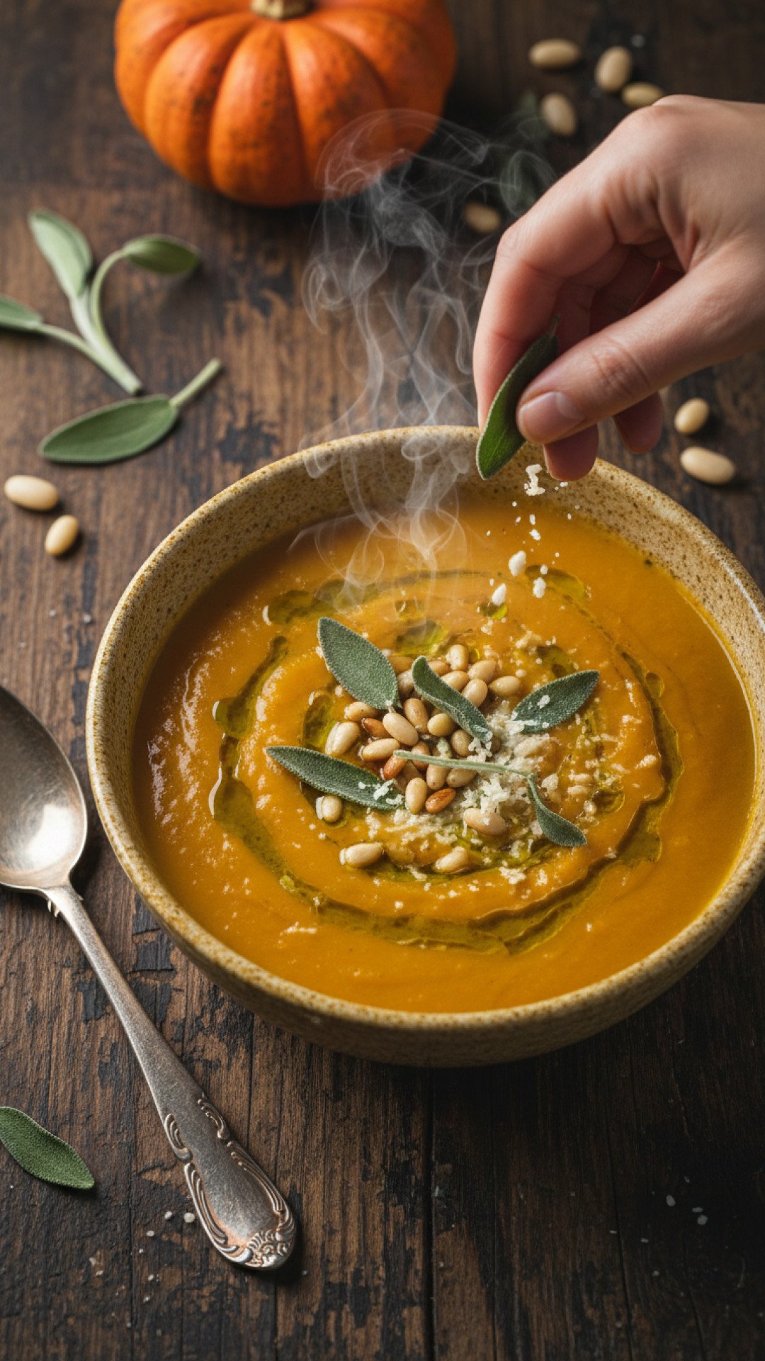 Velvety Pumpkin and White Bean Soup with Sage 4 Velvety Pumpkin and White Bean Soup with Sage Preparation