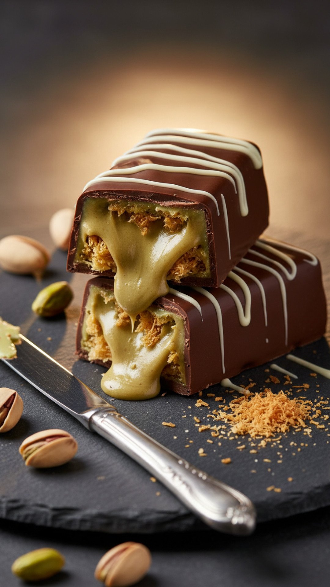 Viral Dubai Pistachio Knafeh Chocolate Bar Preparation