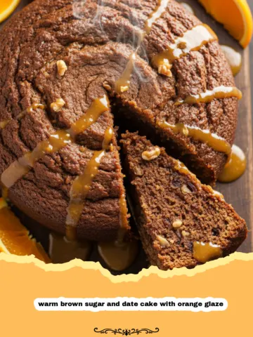 Warm Brown Sugar and Date Cake with Orange Glaze 18 Warm Brown Sugar and Date Cake with Orange Glaze
