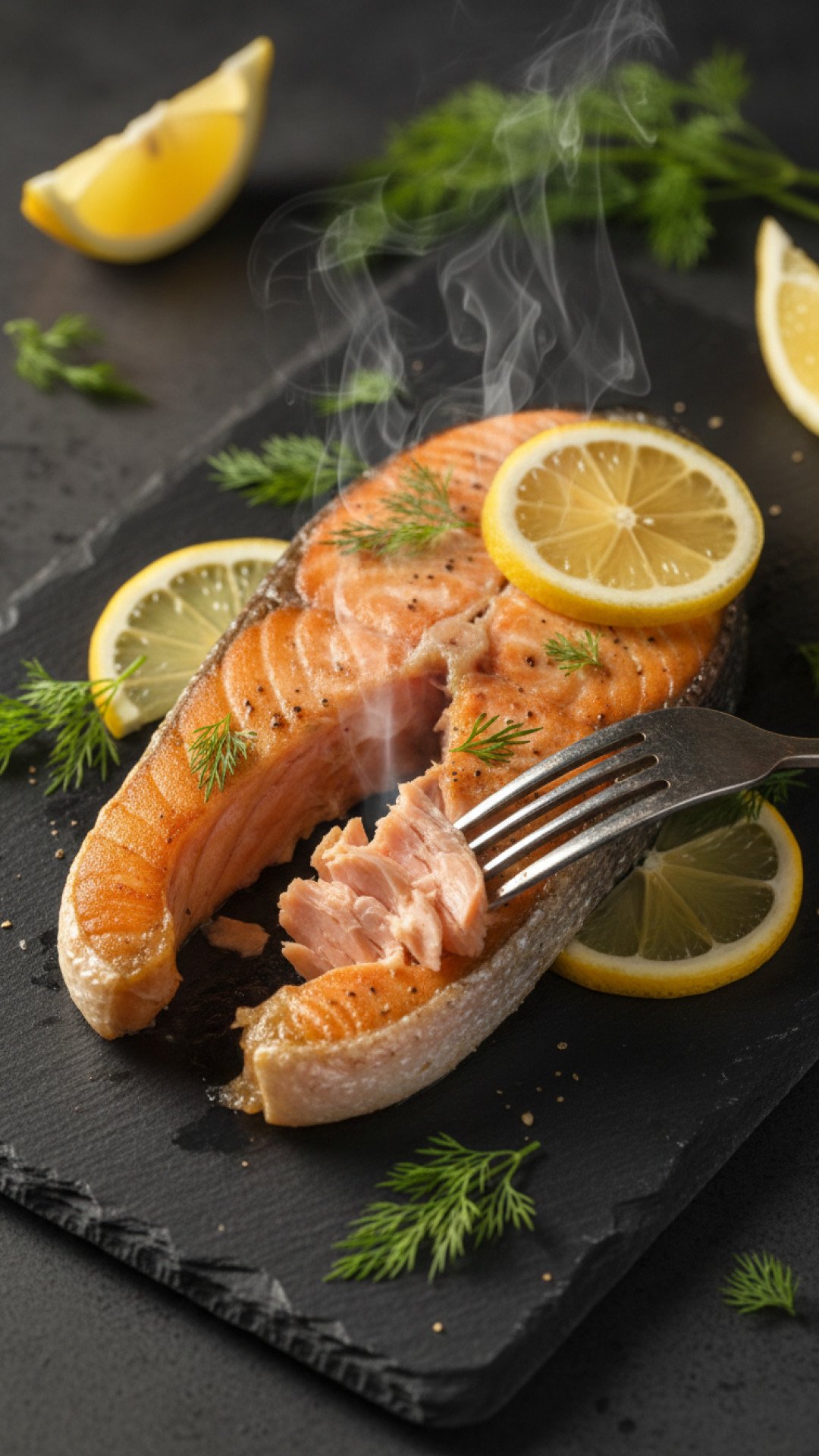 Baked Salmon with Lemon-Dill Sauce Preparation