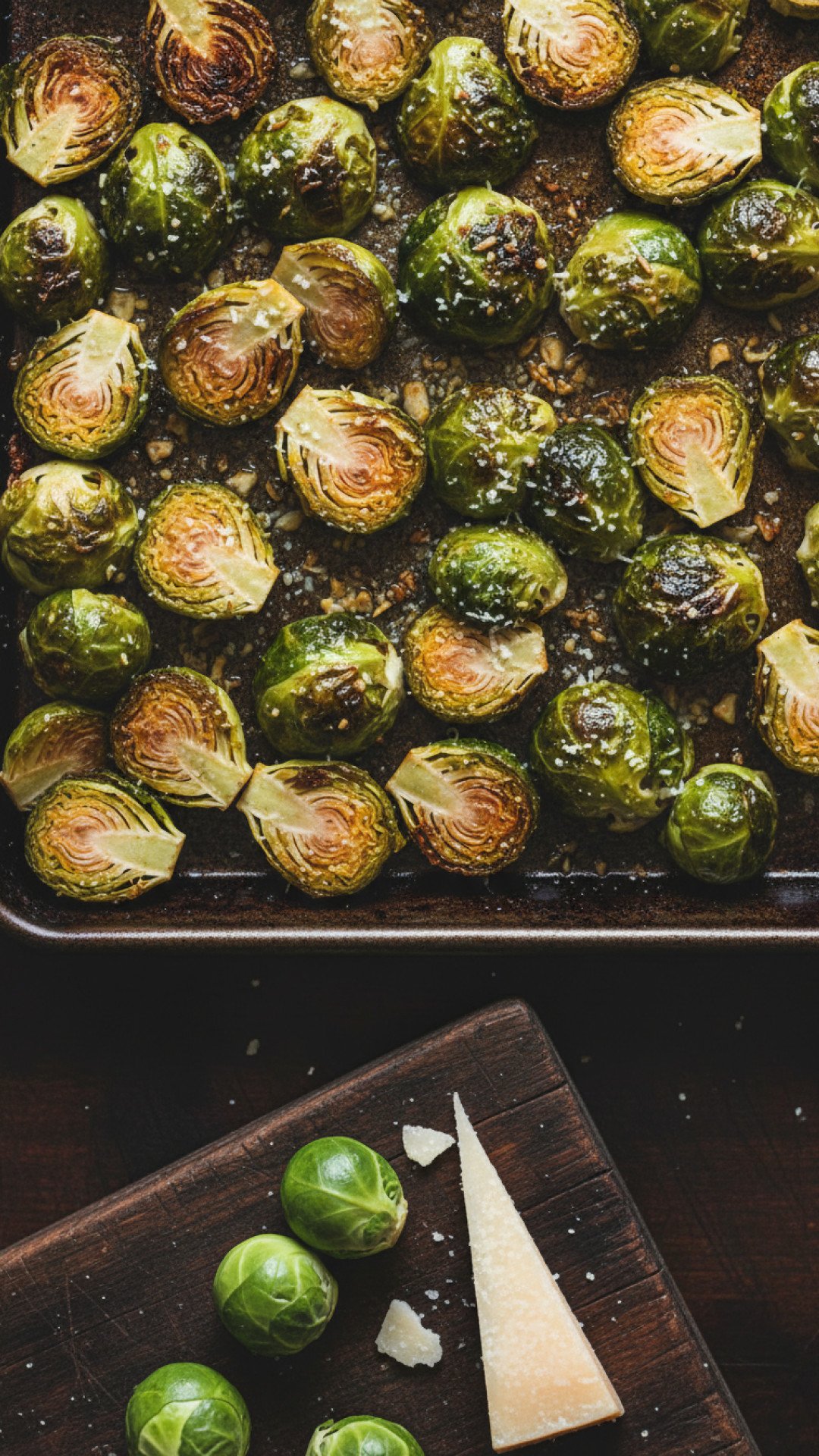 Balsamic Glazed Brussels Sprouts with Bacon Preparation