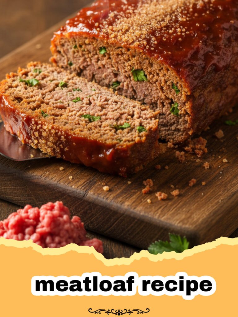 The Absolute Best Juicy Meatloaf Recipe for Home Cooks 5 meatloaf recipe - A thick slice of glazed meatloaf on a white plate with mashed potatoes.