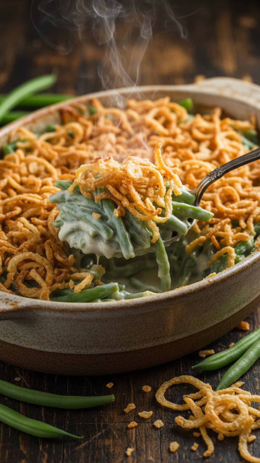 Classic Homestyle Green Bean Casserole Preparation