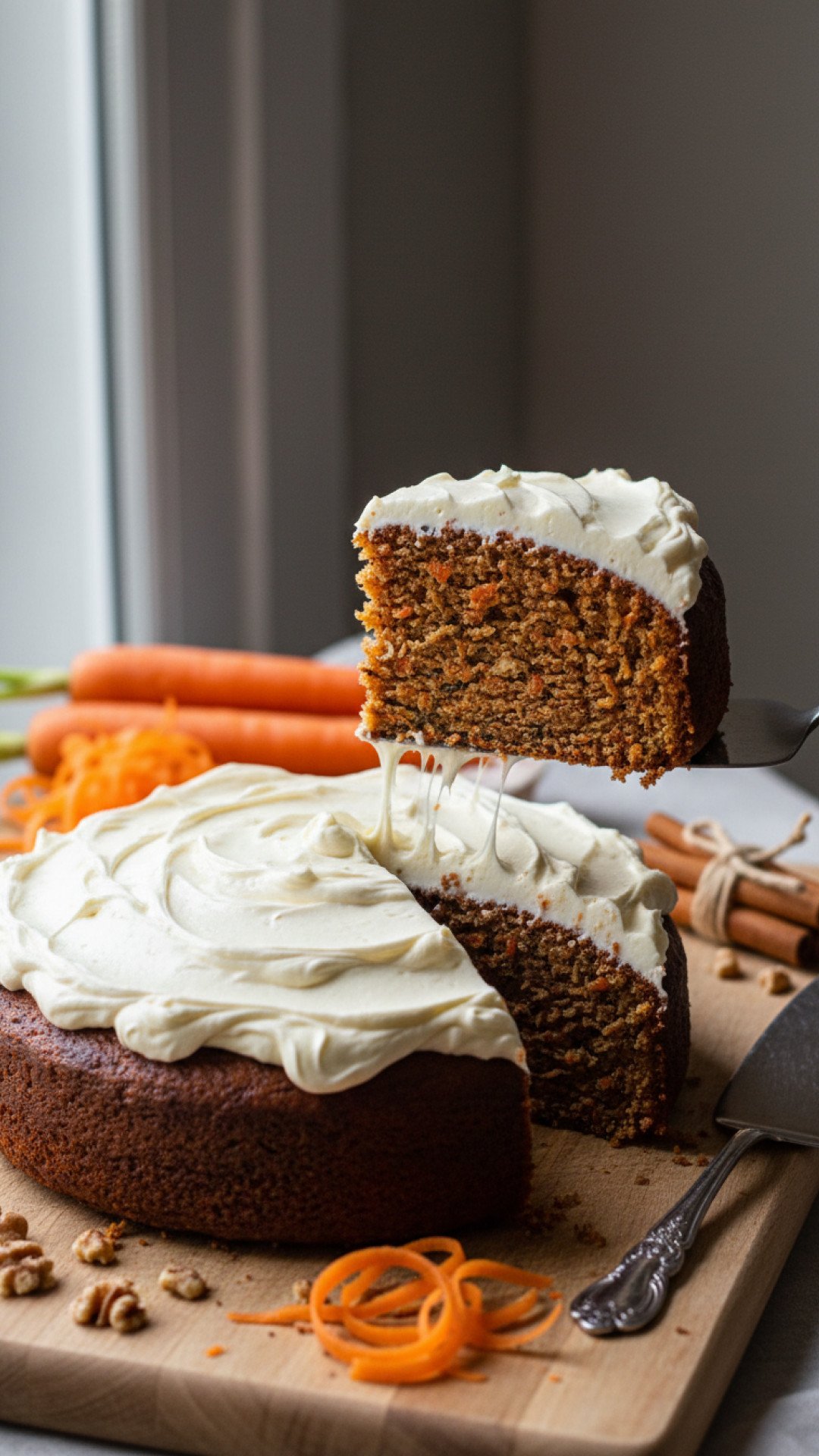 Classic Moist Carrot Cake with Cream Cheese Frosting Preparation