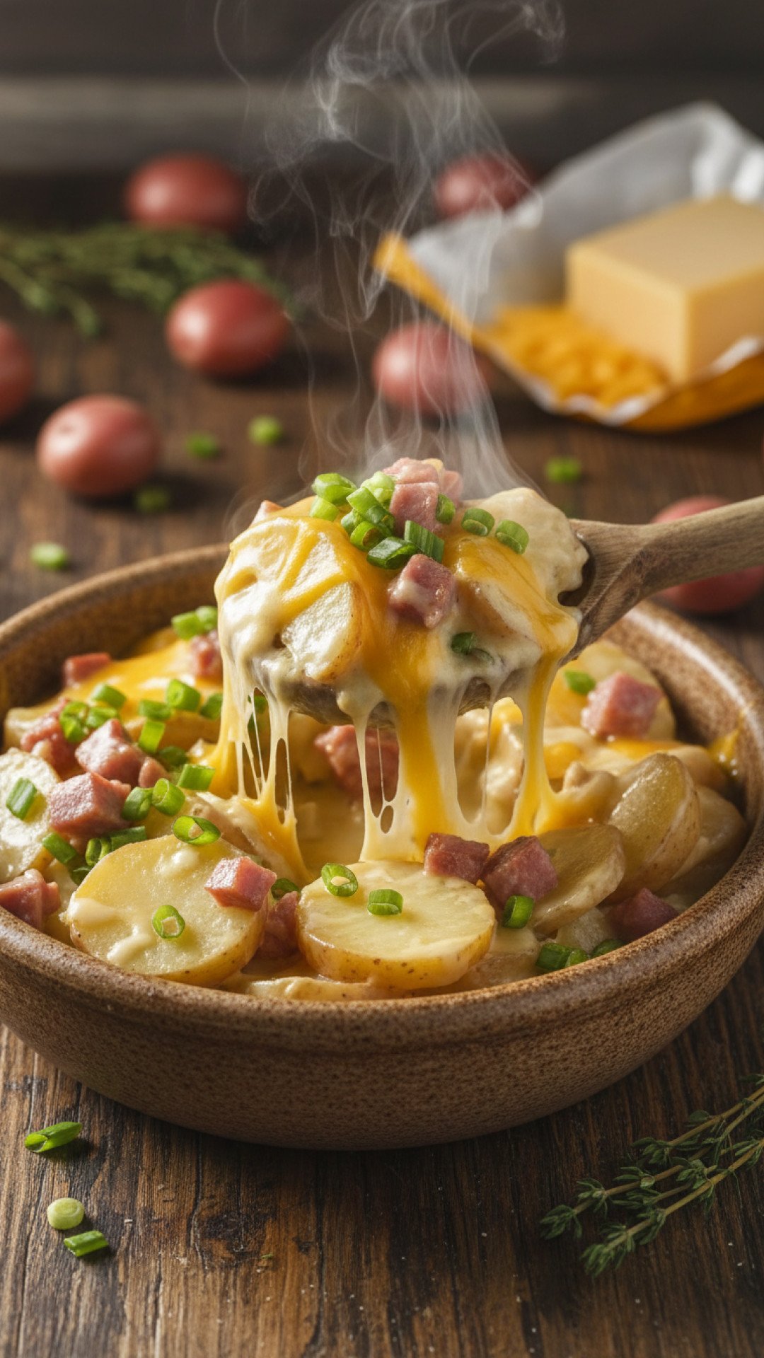 Creamy Crockpot Ham Potatoes Preparation