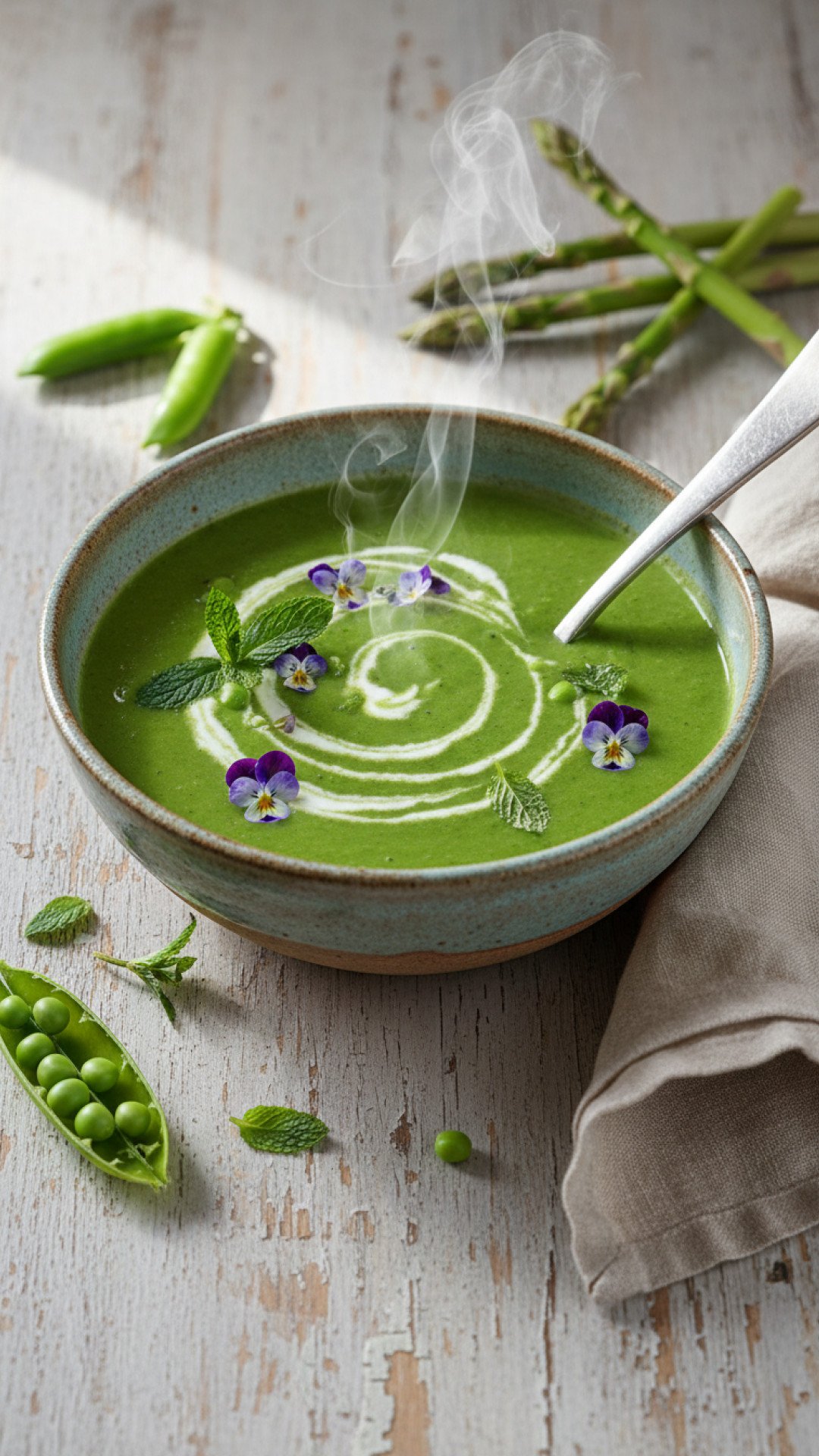 Creamy Spring Vegetable Soup Preparation
