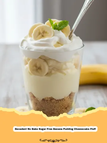 Divine Decadence: Sugar-Free No-Bake Banana Pudding Cheesecake Fluff
