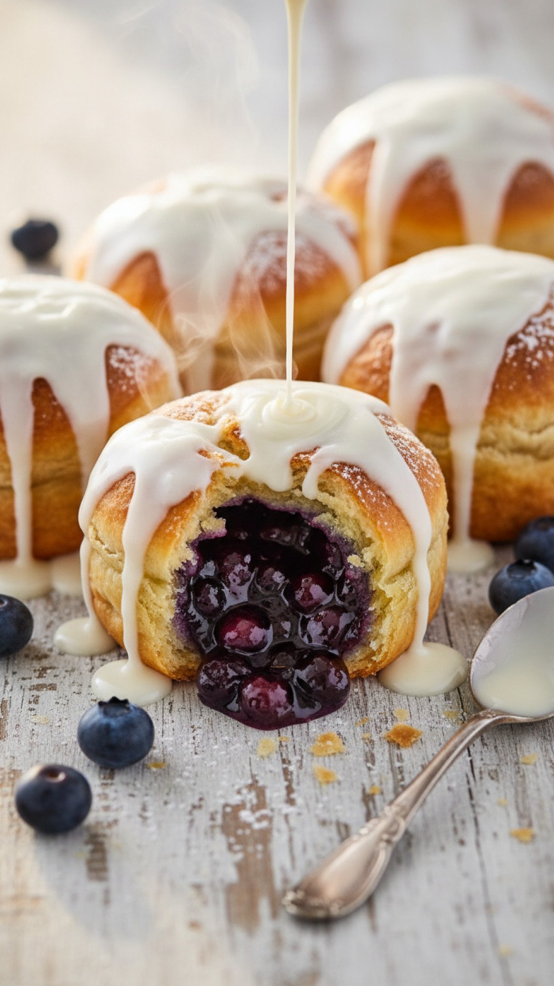 Explosion of Flavor: Easy Blueberry Pie Bombs with Cream Cheese Glaze! 4 Easy Blueberry Pie Bombs with Cream Cheese Glaze Preparation