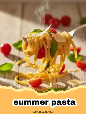 The Ultimate Fresh Summer Pasta with Burst Cherry Tomatoes and Basil